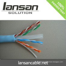 Lansan cat6 full copper lan cable 23awg 305m BC pass fluke test good quality and factory price